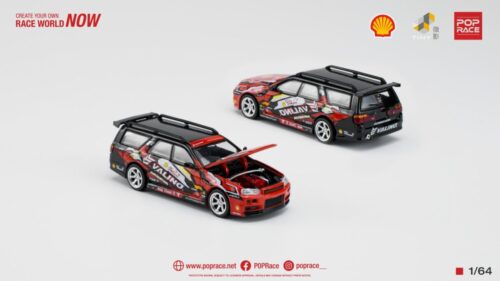 Pop Race X Tiny 1/64 Shell Valino Stagea R34 Pluto MOK ''Driftage34'' PR640038