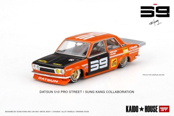 Mini GT Kaido House Datsun 510 Pro Street SK510 Orange