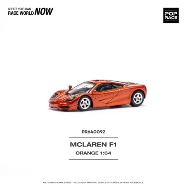 Pop Race 1/64 McLaren F1 Orange PR640092