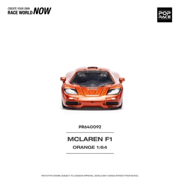Pop Race 1/64 McLaren F1 Orange PR640092