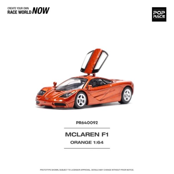 Pop Race 1/64 McLaren F1 Orange PR640092