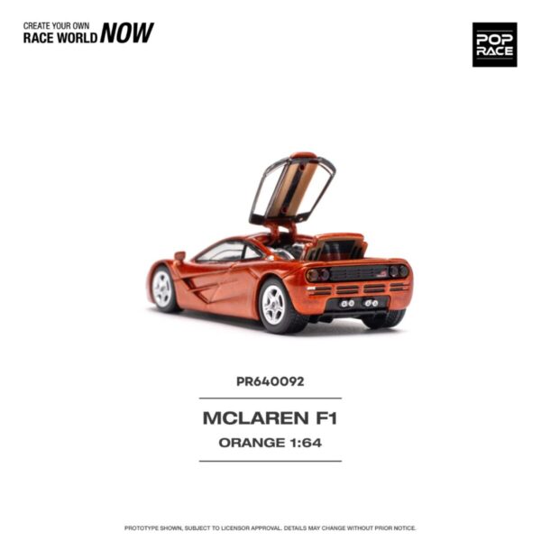 Pop Race 1/64 McLaren F1 Orange PR640092