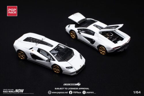 Pop Race 1/64 Lamborghini Countach Lpi 800-4 Bianco PR640117