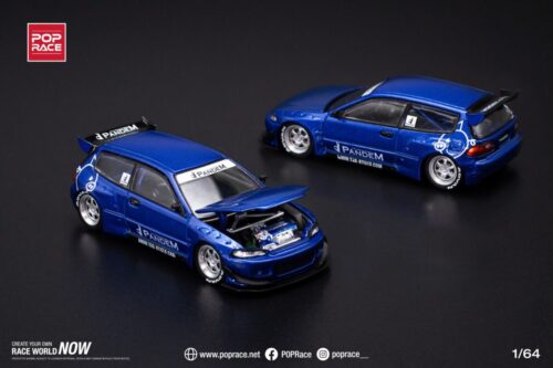 Pop Race 1/64 Pandem Civic Eg6 Metallic Blue PR640127