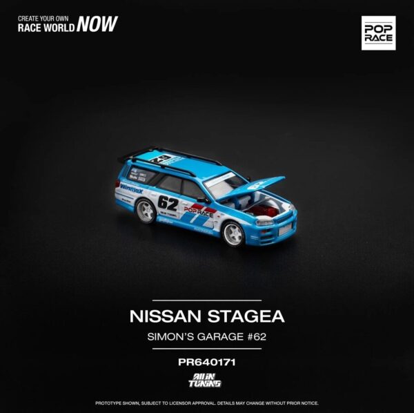 Pop Race 1/64 Nissan Stagea Simon's Garage #62 PR640171