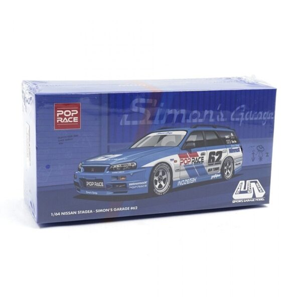 Pop Race 1/64 Nissan Stagea Simon's Garage #62 PR640171