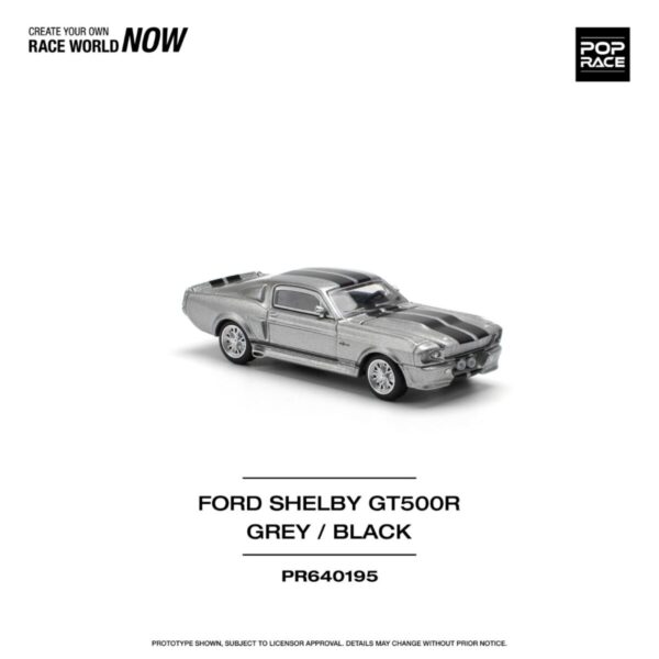 Pop Race 1/64 Shelby Mustang GT500 Grey-Black PR640195