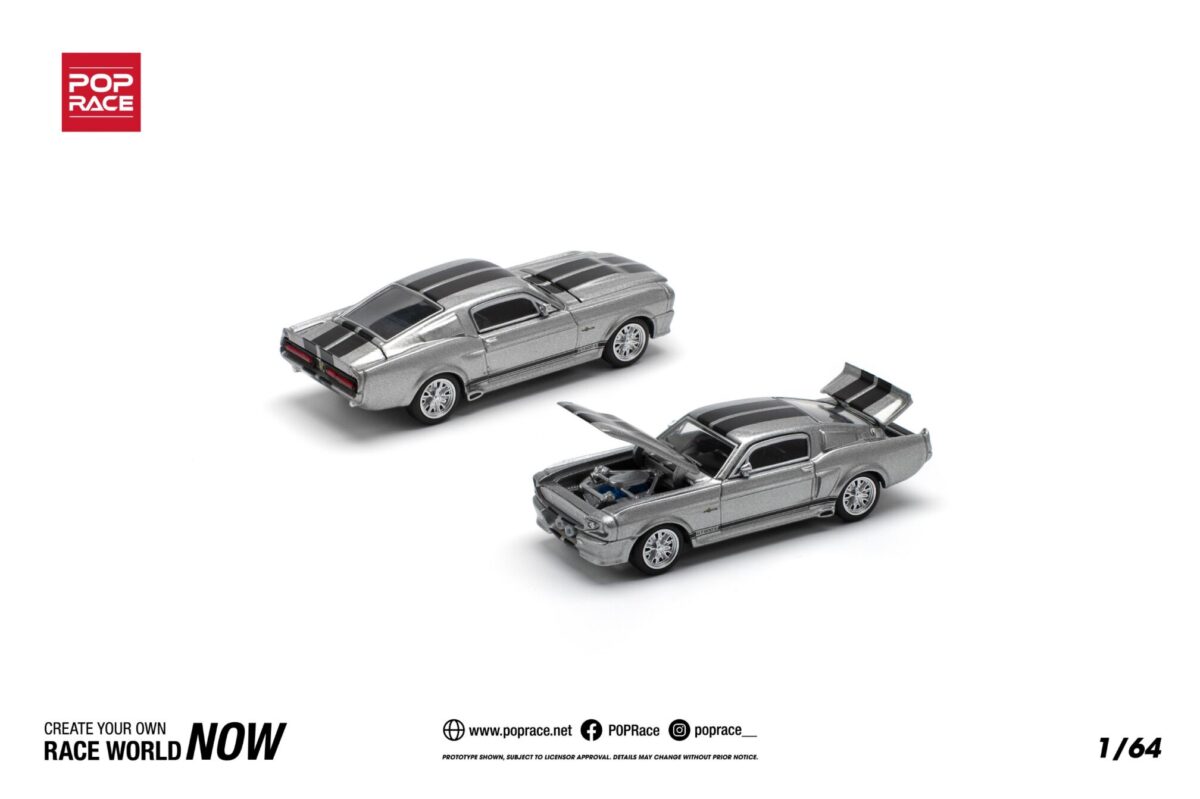 Pop Race 1/64 Shelby Mustang GT500 Grey-Black PR640195 – Zakzuk Toys