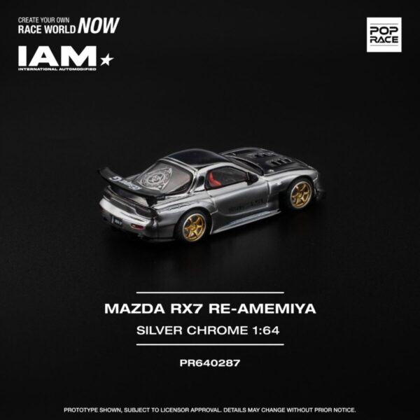0287.2 Pop Race 1/64 Mazda Rx7 Re Amemiya Chrome (IAM Surabaya Exclusive) PR640287