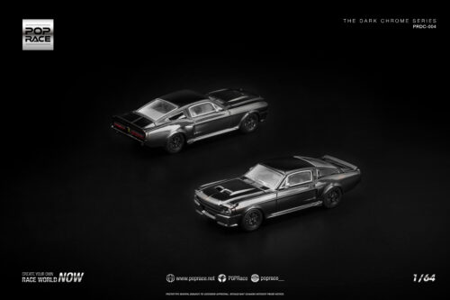 1 (17) Pop Race 1/64 Shelby Mustang Gt500 PRDC004 Dark Chrome Series