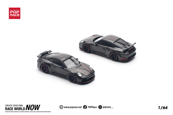 Pop Race 1/64 992 Stinger GTR Carbon Edition Redline PR640192