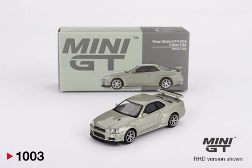 1003 Mini Gt Nissan Skyline GT-R (R34) V-Spec II Nür Millenium Jade MGT01003