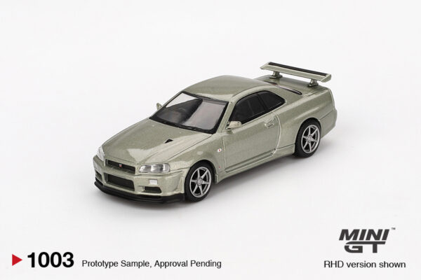 1003.1 Mini Gt Nissan Skyline GT-R (R34) V-Spec II Nür Millenium Jade MGT01003