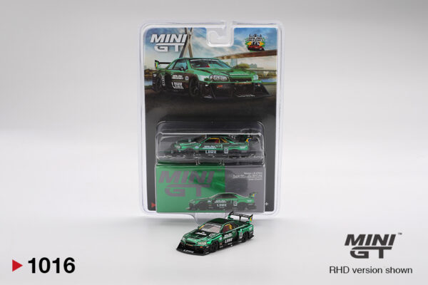 1016 Mini Gt Nissan LB-ER34 Super Silhouette SKYLINE Green Chrome 2025 Salão DieCast 6 2025 Salão DieCast 6 Event Exclusive