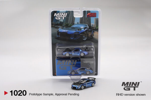 Mini Gt Mazda RX-7 RE-Amemiya Chrome Blue Malaysia Diecast Expo 2025 MGT01020-bl