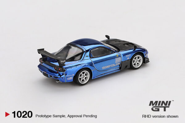 Mini Gt Mazda RX-7 RE-Amemiya Chrome Blue Malaysia Diecast Expo 2025 MGT01020-bl