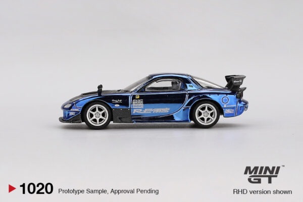 Mini Gt Mazda RX-7 RE-Amemiya Chrome Blue Malaysia Diecast Expo 2025 MGT01020-bl