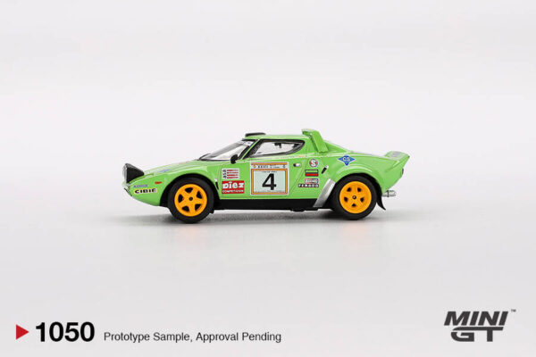 1050.3 Mini GT 1/64 Lancia Stratos HF #4 1979 Spanish Rally Champion MGT01050