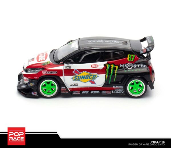 POP RACE PR64-106 1/64 PANDEM TOYOTA GR YARIS DAIGO SAITO