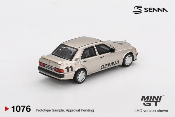 1076.2 Mini GT 1/64 Mercedes-Benz 190 E 2.3-16 #11 Ayrton Senna 1984 Nürburgring Race of Champions w/ Figure MGT01076