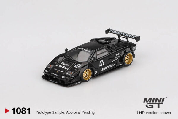 1081.1 Mini GT 1/64 Lamborghini Countach LB-WORKS Black MGT01081