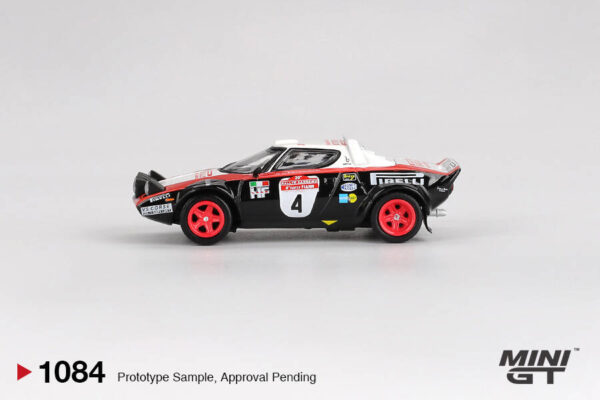 1084.2 Mini GT 1/64 Lancia Stratos HF #4 1978 Rally Sanremo Winner MGT01084