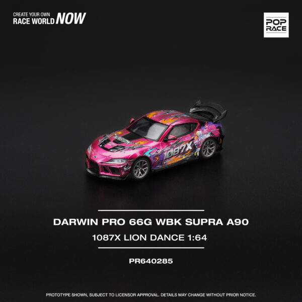 Pop Race 1/64 Darwin Pro 66G Wbk Supra A90 1087X Lion Dance PR64-0285