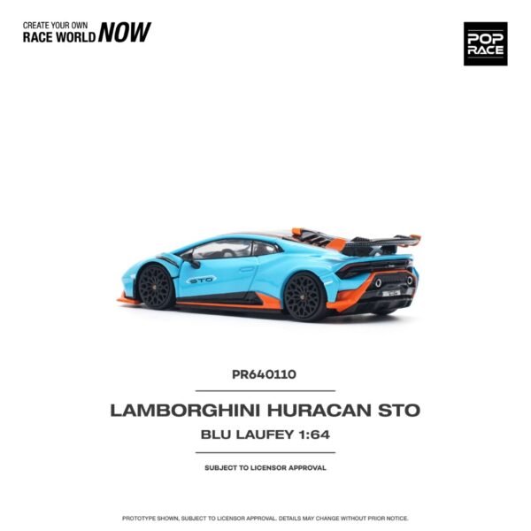 Pop Race 1/64 Lamborghini Huracan STO Blue Laufey PR64-0110