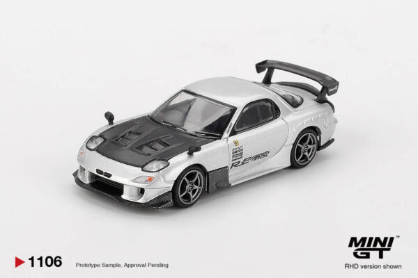 1106 Mini GT 1/64 Mazda RX-7 RE-Amemiya Silver Metallic MGT01106