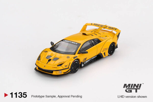 1135.1 Mini GT 1/64 LB-Silhouette WORKS MURCIELAGO GT Evo Yellow MGT01135