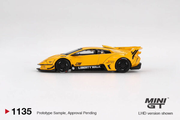 1135.3 Mini GT 1/64 LB-Silhouette WORKS MURCIELAGO GT Evo Yellow MGT01135