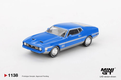 1138 Mini GT 1/64 Ford Mustang Mach 1 Grabber Blue MGT01138