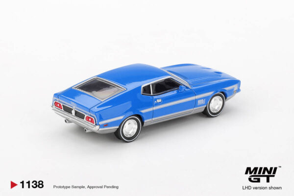 1138.1 Mini GT 1/64 Ford Mustang Mach 1 Grabber Blue MGT01138