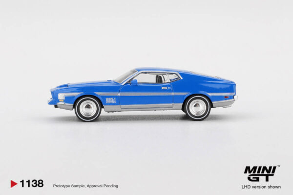 1138.2 Mini GT 1/64 Ford Mustang Mach 1 Grabber Blue MGT01138