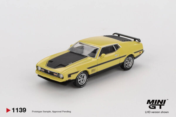 1139 Mini GT 1/64 Ford Mustang Mach1 Grabber Yellow MGT01139
