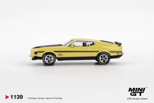 1139.1 Mini GT 1/64 Ford Mustang Mach1 Grabber Yellow MGT01139