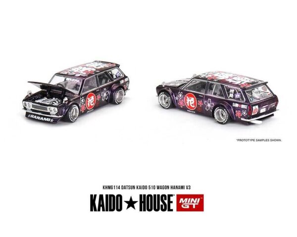 114 Mini GT Kaido House Datsun KAIDO 510 Wagon Hanami V3