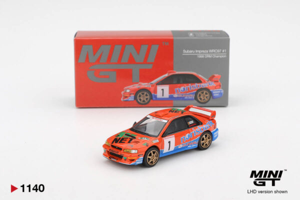 1140 Mini GT 1/64 Subaru Impreza WRC97 #1 1999 DRM Champion MGT01140