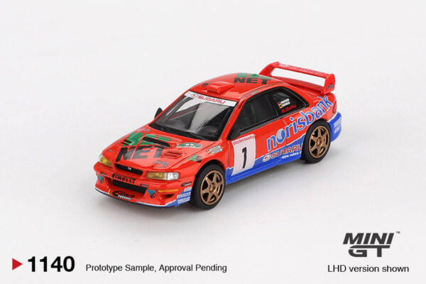 1140.1 Mini GT 1/64 Subaru Impreza WRC97 #1 1999 DRM Champion MGT01140