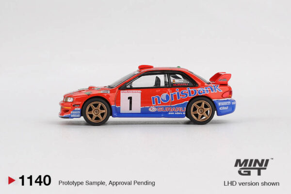 1140.2 Mini GT 1/64 Subaru Impreza WRC97 #1 1999 DRM Champion MGT01140