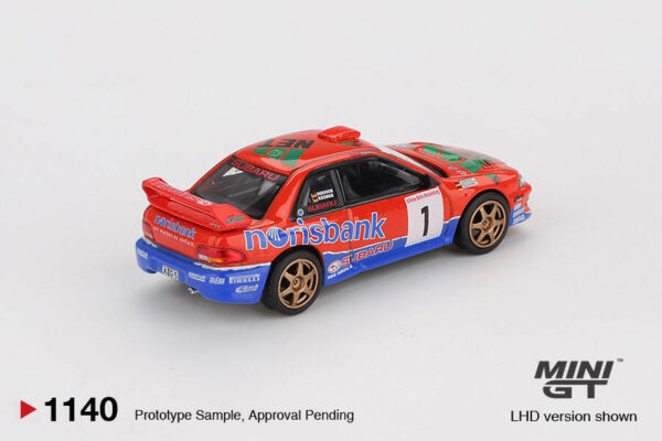 1140.3 Mini GT 1/64 Subaru Impreza WRC97 #1 1999 DRM Champion MGT01140