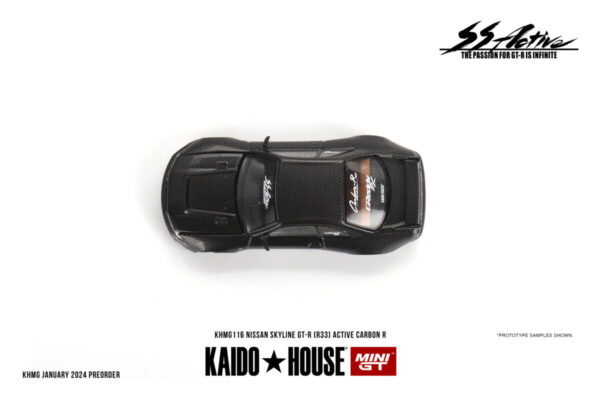 Mini GT Kaido House Nissan Skyline GT-R (R33) Active Carbon R