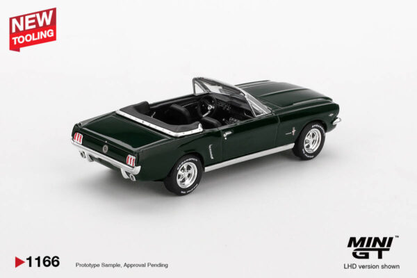 1166.1 Mini GT 1/64 Ford Mustang Convertible 1964 Highland Green MGT01166