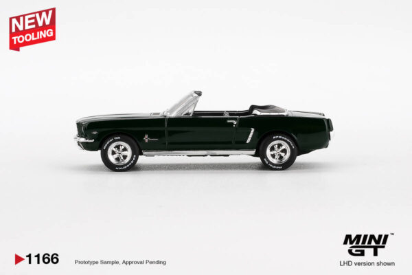 1166.2 Mini GT 1/64 Ford Mustang Convertible 1964 Highland Green MGT01166