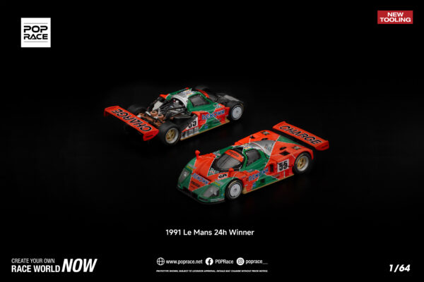 12 (3) Pop Race 1/64 Mazda 787B 1991 Le Mans 24H Winner PR640301
