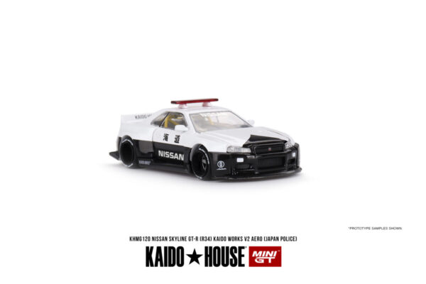 Mini GT Kaido House Nissan Skyline GT-R R34 Kaido Works (V2 Aero) Police