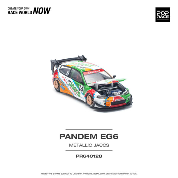 Pop Race Pandem Eg6 Metallic Jaccs PR64-0128 1/64