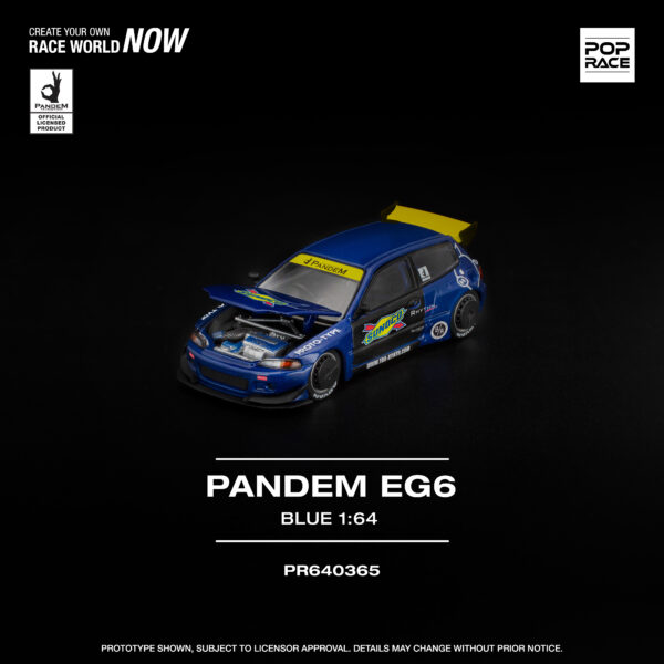 14 (2) Pop Race 1/64 Pandem Civic Eg6 Blue PR640365