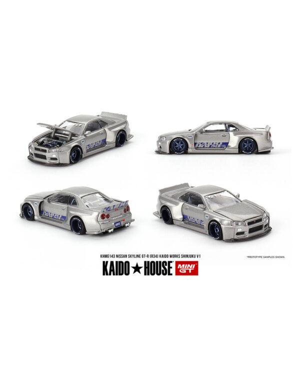 Mini GT 1/64 KaidoHouse Nissan Skyline GT-R (R34) Kaido Works SHINJUKU V1 KHMG143