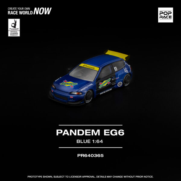 15 (1) Pop Race 1/64 Pandem Civic Eg6 Blue PR640365